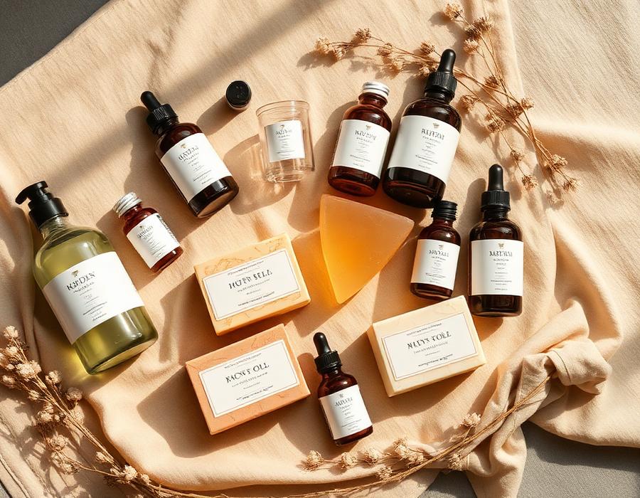 Bath & Body category — wholesale flatlay