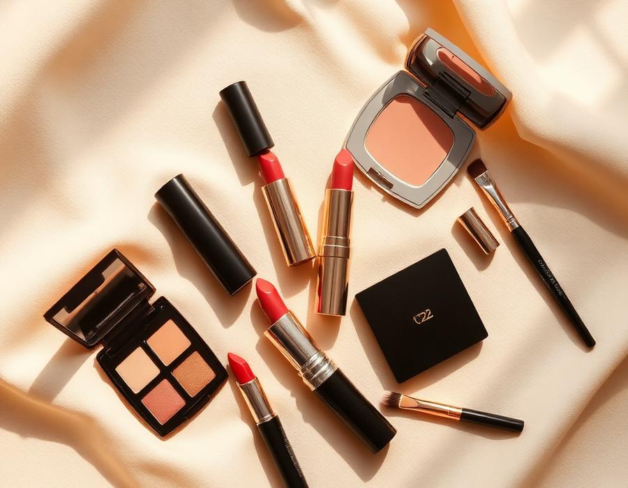 Cosmetics category — wholesale flatlay