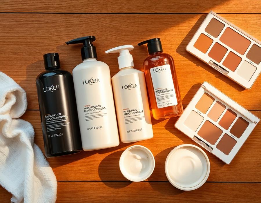 Haircare category — wholesale flatlay