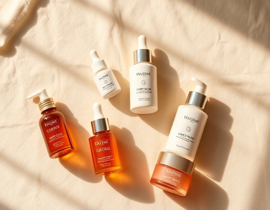 Skincare category — wholesale flatlay