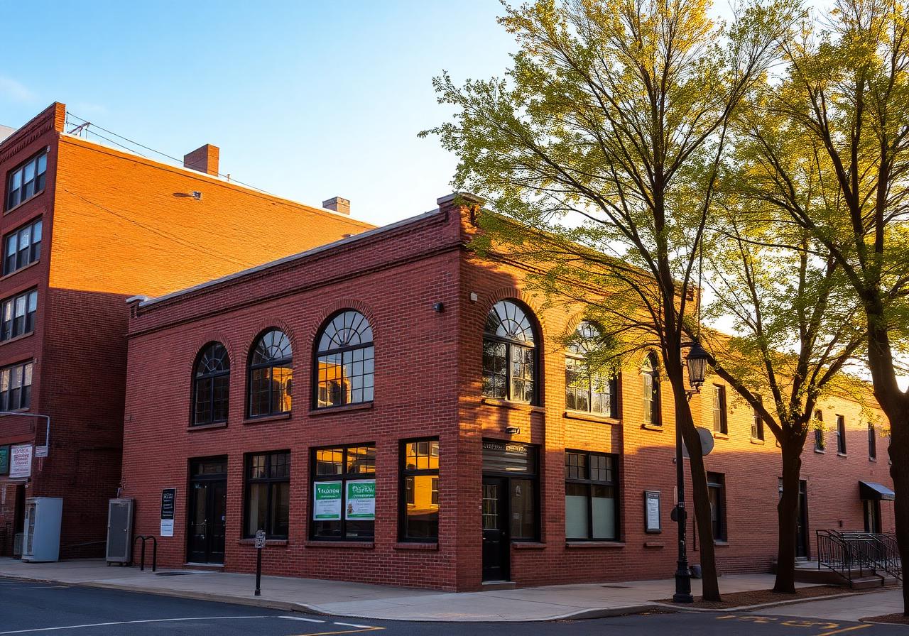 Al Jarash HQ brick exterior, Philadelphia
